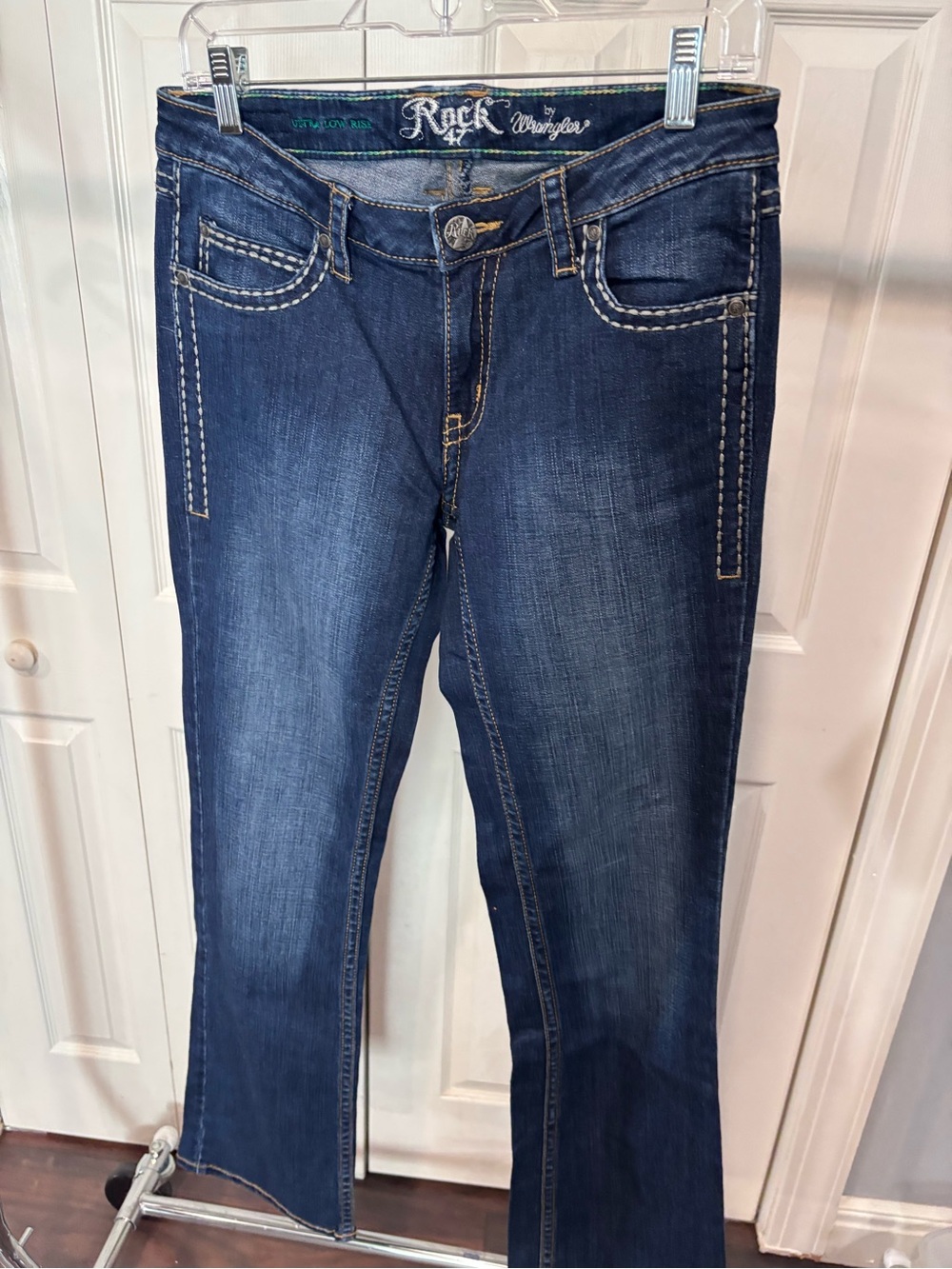 Wrangler Tall Women's Ultra Low Rise Dark Blue Bootcut Jeans